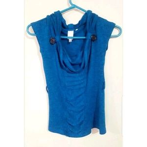 Top sleeveless knit sz medium teal scoop neck